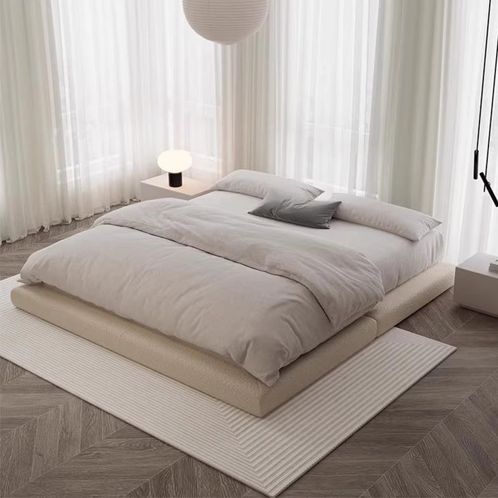 MAS-1922 Masdio Japandi Leather Platform Bed Masdio