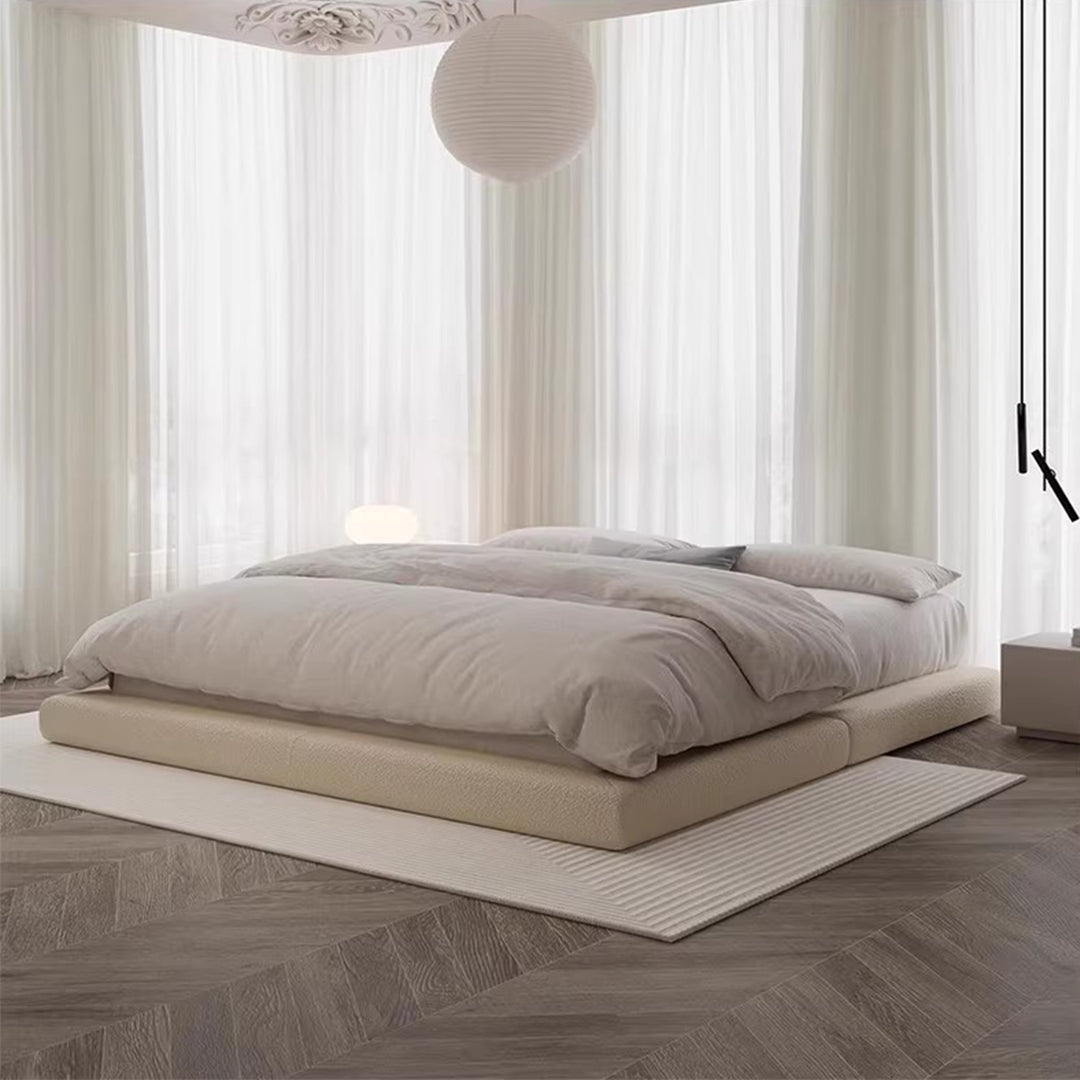 MAS-1922 Masdio Japandi Leather Platform Bed Masdio