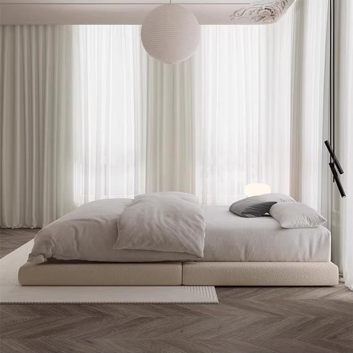 MAS-1922 Masdio Japandi Leather Platform Bed Masdio