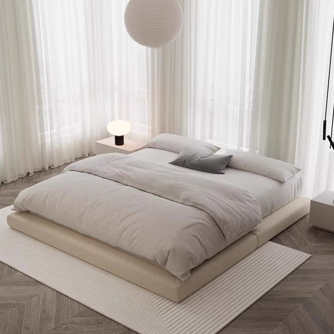 MAS-1922 Masdio Japandi Leather Platform Bed Masdio