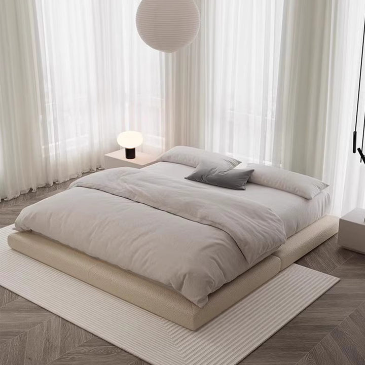 MAS-1922 Masdio Japandi Leather Platform Bed Masdio