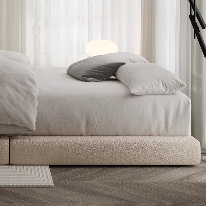 MAS-1922 Masdio Japandi Leather Platform Bed Masdio