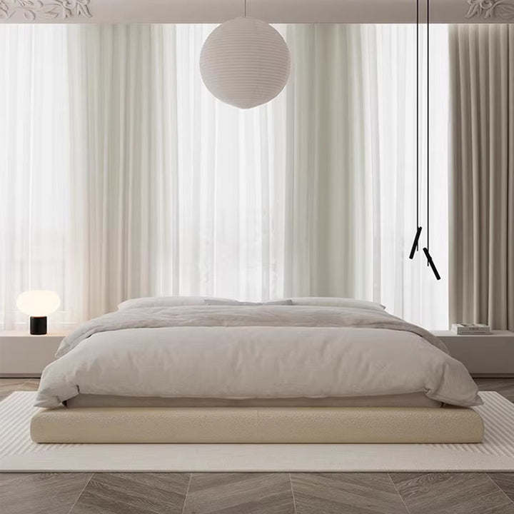 MAS-1922 Masdio Japandi Leather Platform Bed Masdio