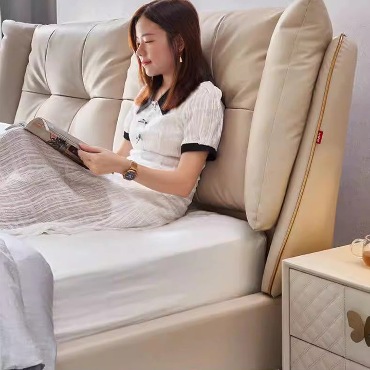 MAS-1936 Masdio Modern Leather Storage Bed Masdio