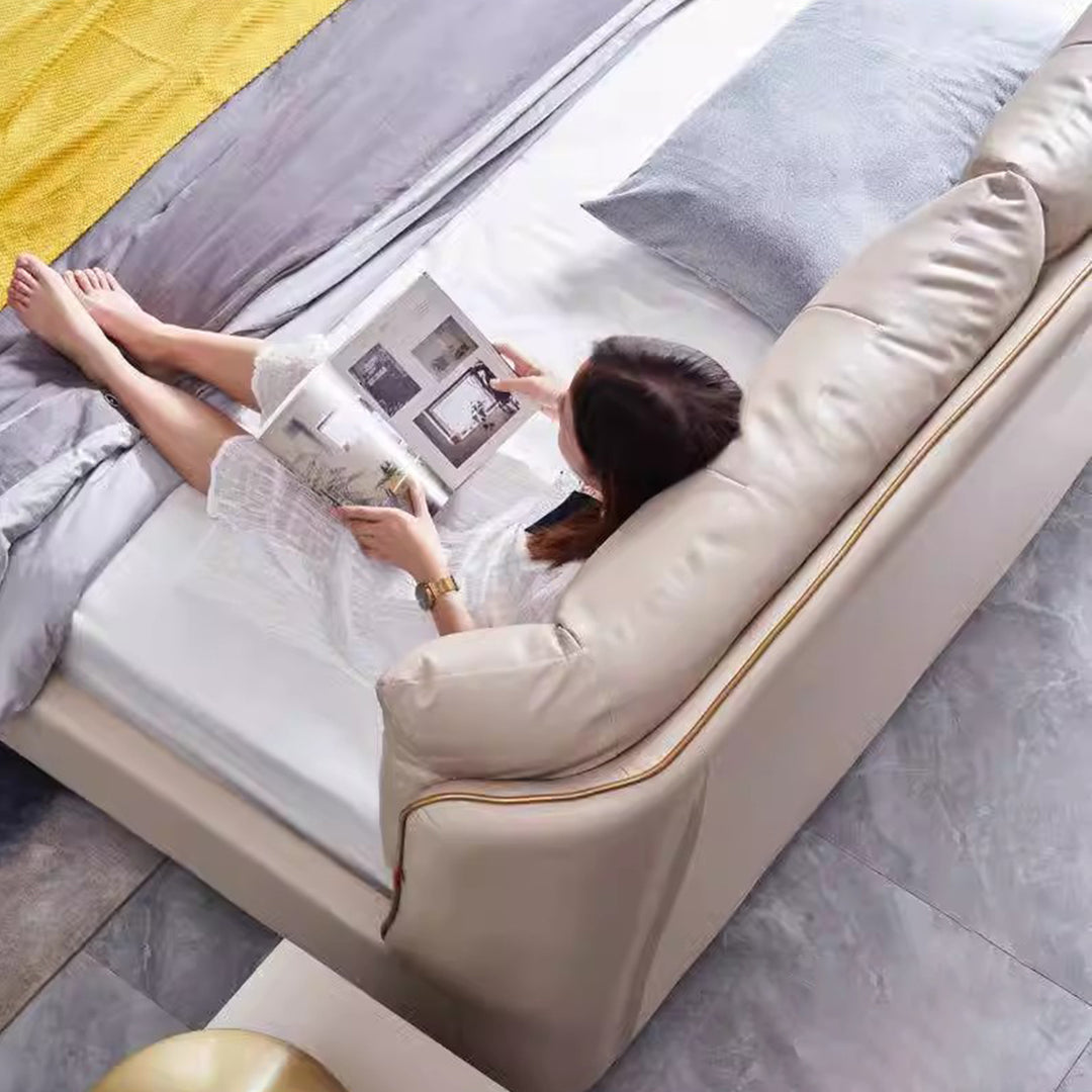 MAS-1936 Masdio Modern Leather Storage Bed Masdio