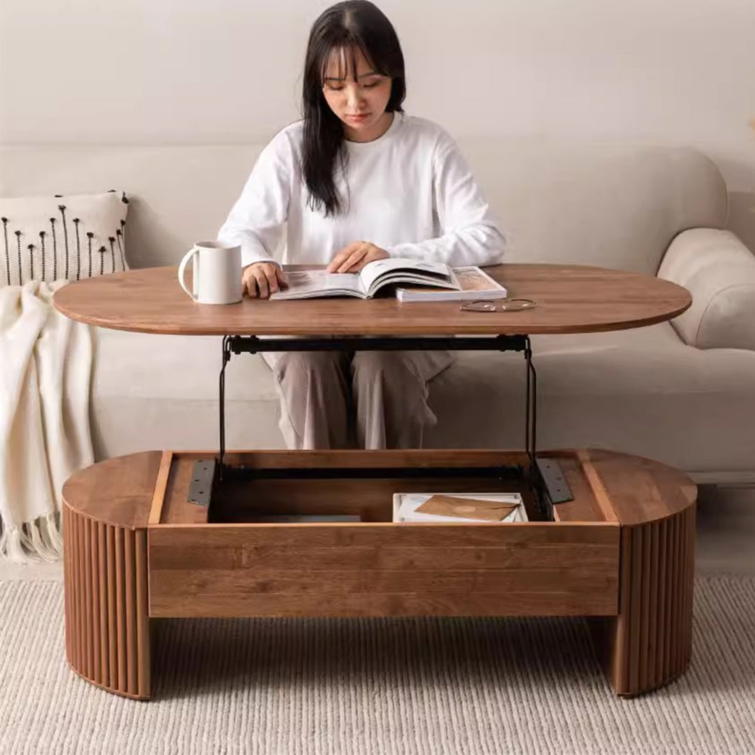 MAS-2187 Masdio ASTRONOVA Japandi Solid Wood Coffee Table Masdio