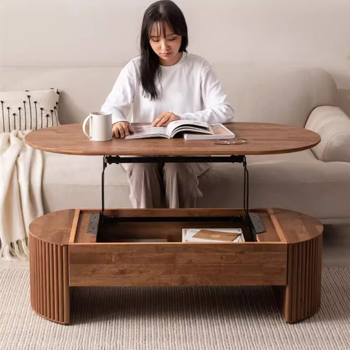 MAS-2187 Masdio ASTRONOVA Japandi Solid Wood Coffee Table Masdio