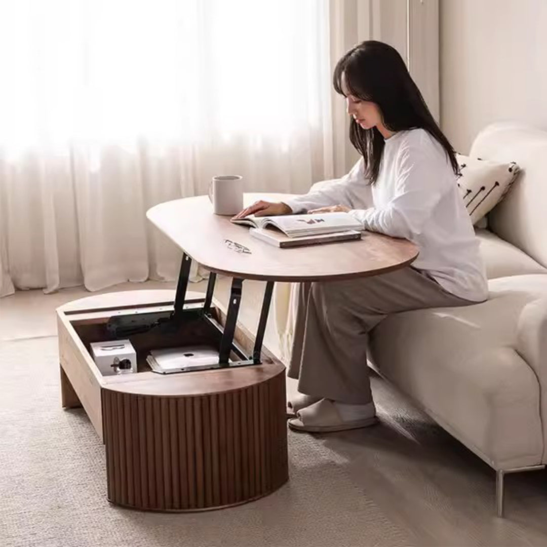 MAS-2187 Masdio ASTRONOVA Japandi Solid Wood Coffee Table Masdio