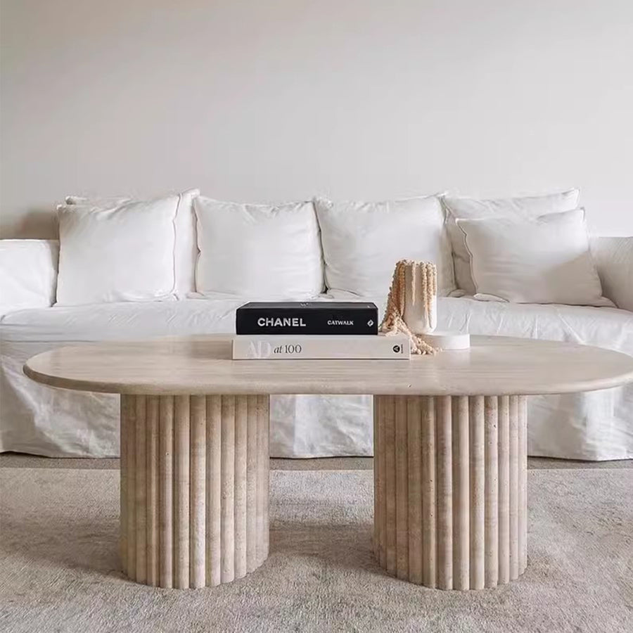 MAS-2196 Masdio LARIA Modern Travertine Coffee Table Masdio