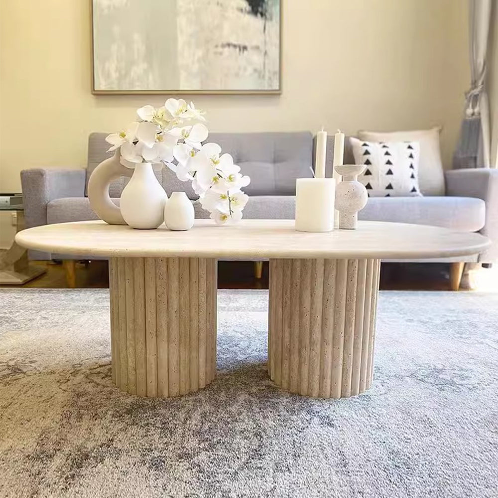 MAS-2196 Masdio LARIA Modern Travertine Coffee Table Masdio