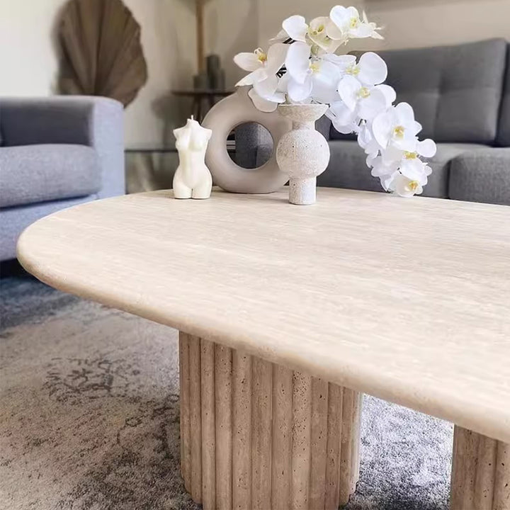 MAS-2196 Masdio LARIA Modern Travertine Coffee Table Masdio