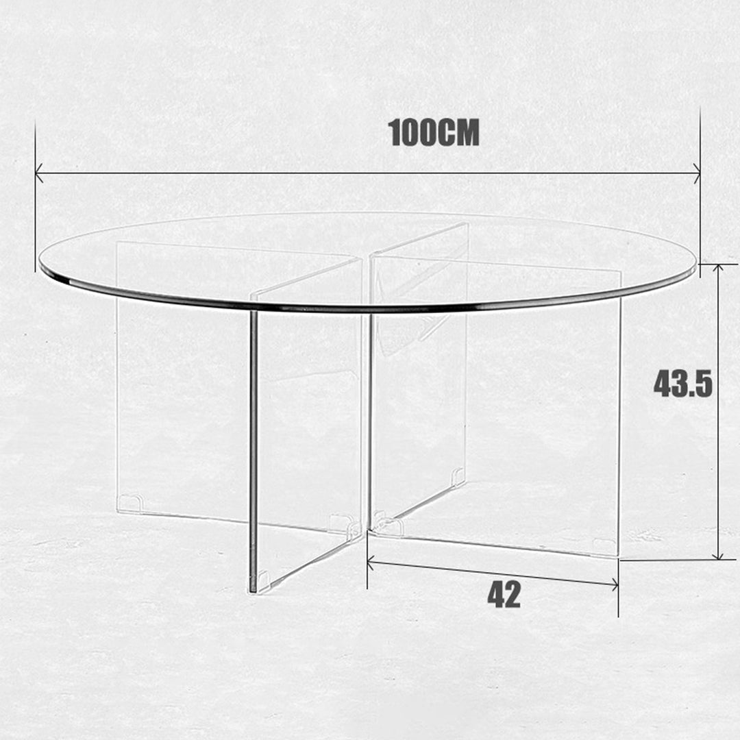 MAS-2233 Masdio KIANA Modern Glass Coffee Table Masdio