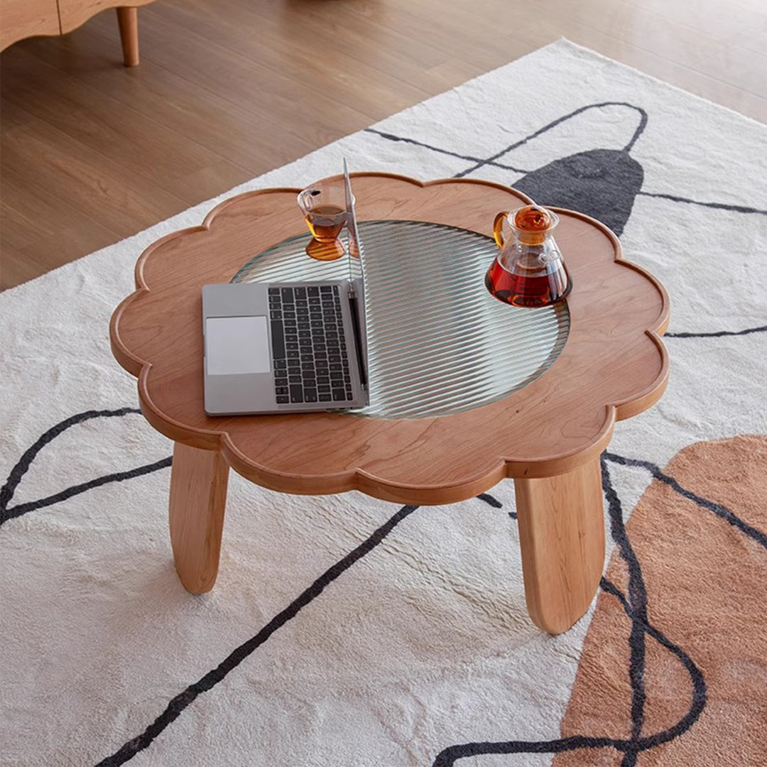 MAS-2247 Masdio ONTARIO Solid Wood Round Coffee Table Masdio