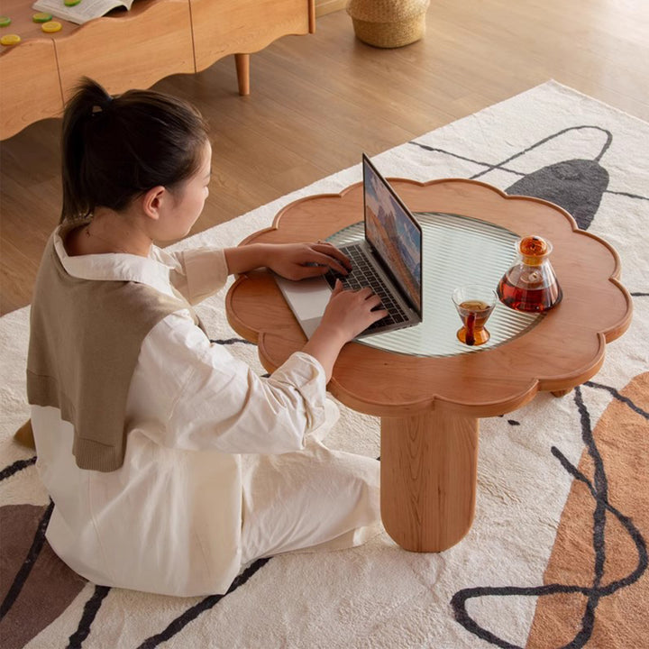 MAS-2247 Masdio ONTARIO Solid Wood Round Coffee Table Masdio
