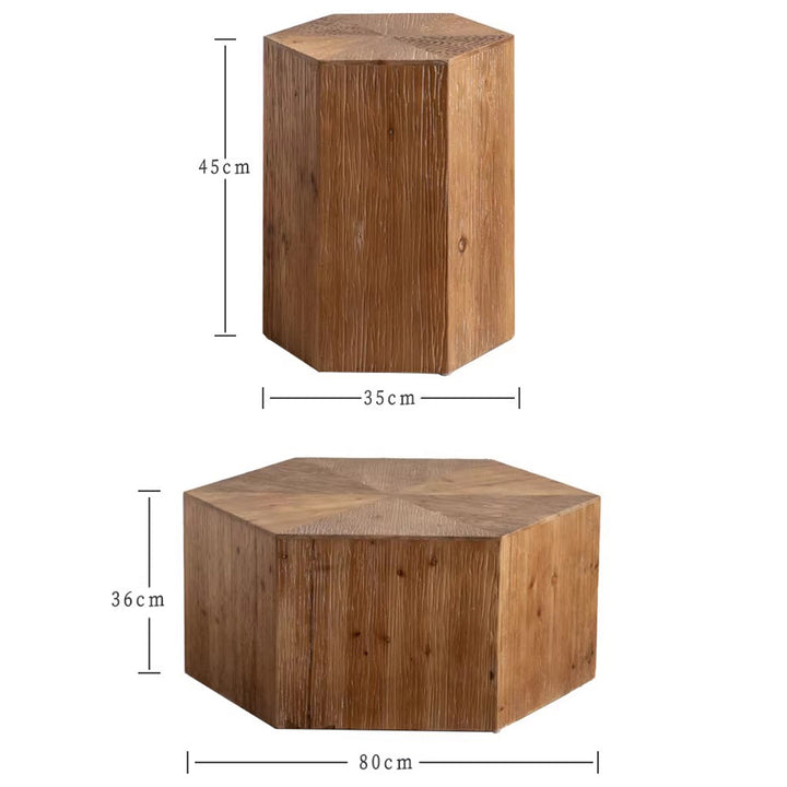 MAS-2249 Masdio CARI Rustic Solid Wood Coffee Table Masdio