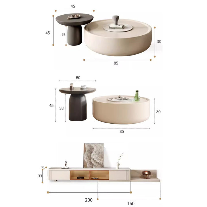 MAS-2267 Masdio DRAFT Modern Coffee Table Set Masdio