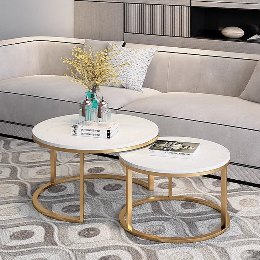 MAS-2270 Masdio JAY Modern Marble Round Coffee Table Masdio
