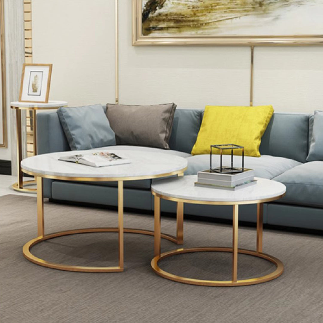 MAS-2270 Masdio JAY Modern Marble Round Coffee Table Masdio