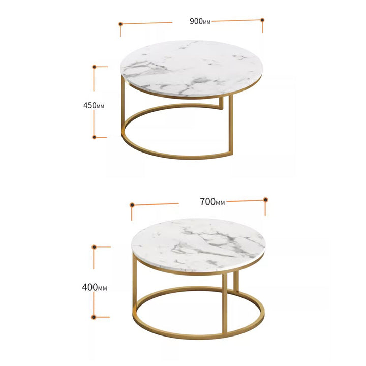 MAS-2270 Masdio JAY Modern Marble Round Coffee Table Masdio