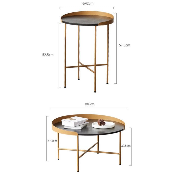 MAS-2287 Masdio POLAND Minimalist Round Nesting Coffee Tables Masdio