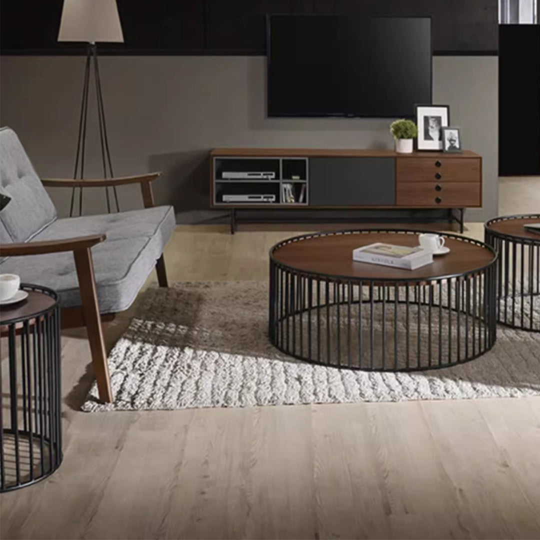 MAS-2290 Masdio EVERITT Rustic Round Coffee Table Masdio