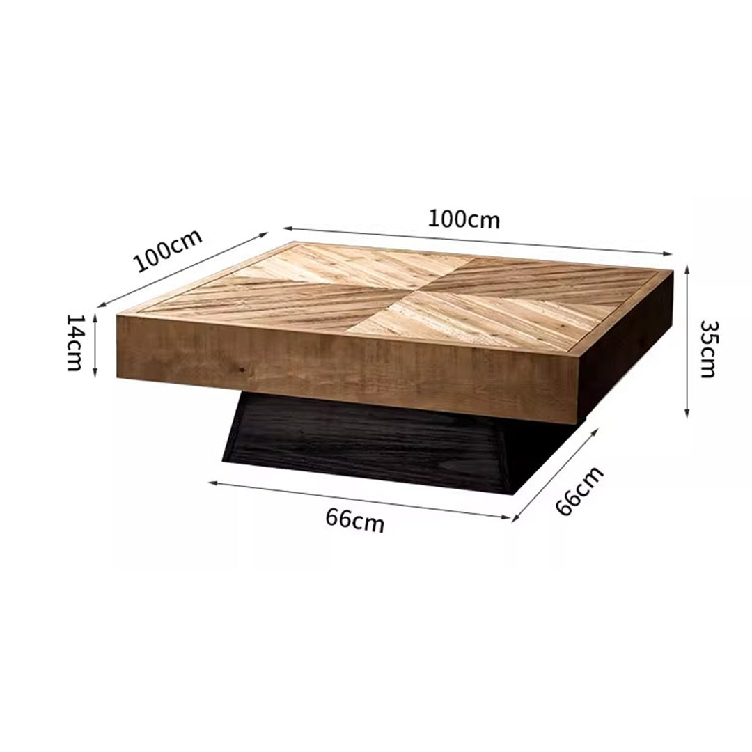 MAS-2291 Masdio LEVAN Rustic Solid Wood Coffee Table Masdio