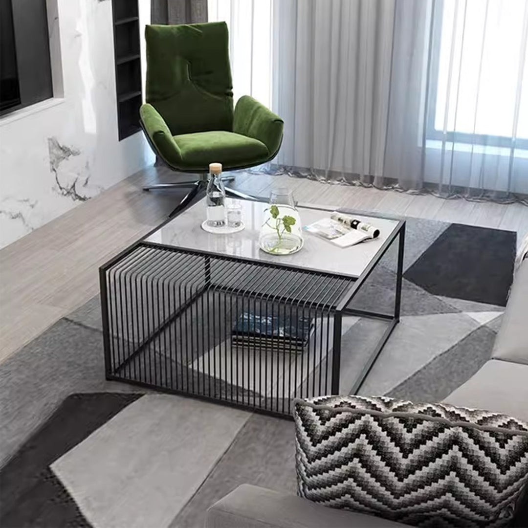 MAS-2303 Masdio Minimalist Marble Metal Frame Coffee Table Masdio