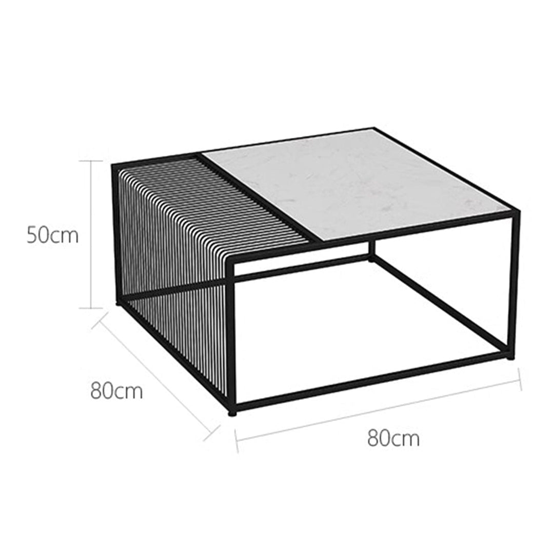 MAS-2303 Masdio Minimalist Marble Metal Frame Coffee Table Masdio