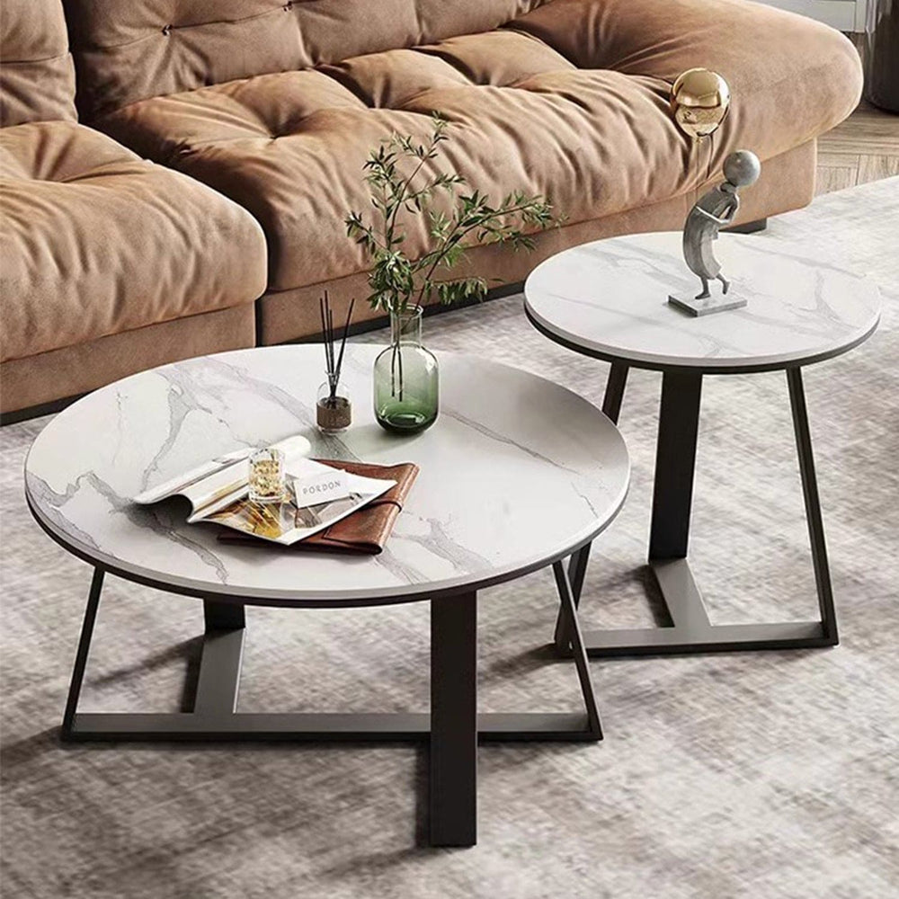 MAS-2304 Masdio MARRIOT Round Marble Coffee Table Set Masdio