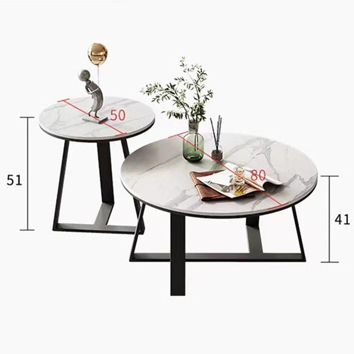 MAS-2304 Masdio MARRIOT Round Marble Coffee Table Set Masdio