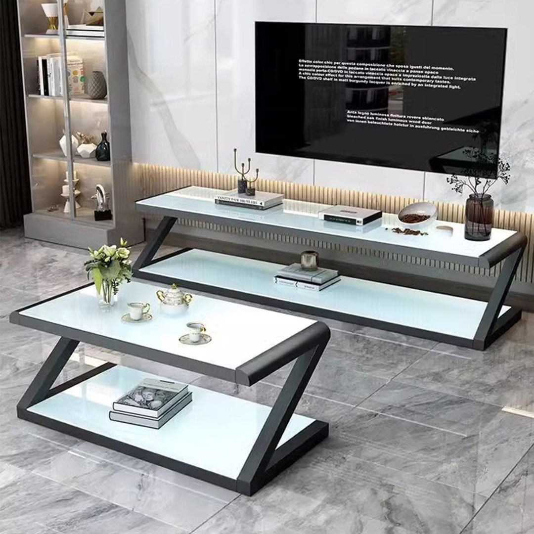 MAS-2306 Masdio ANWELL Z Tempered Glass Top Coffee Table Masdio
