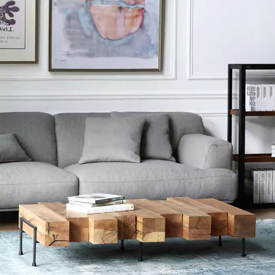 MAS-2310 Masdio JUNTO Rustic Solid Wood Log Coffee Table Masdio