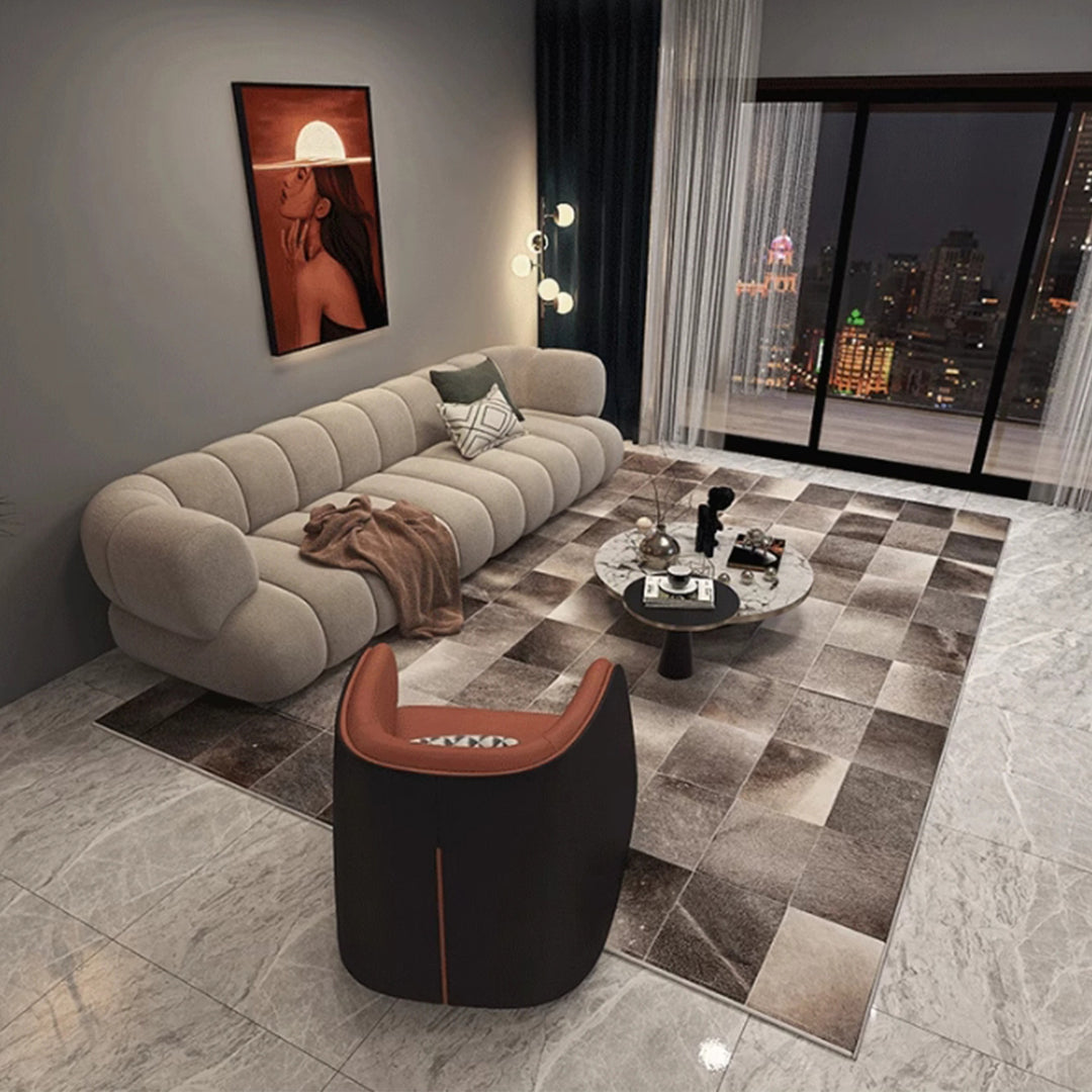MAS-2357 Masdio LURID Modern Cowhide Leather Rug Masdio
