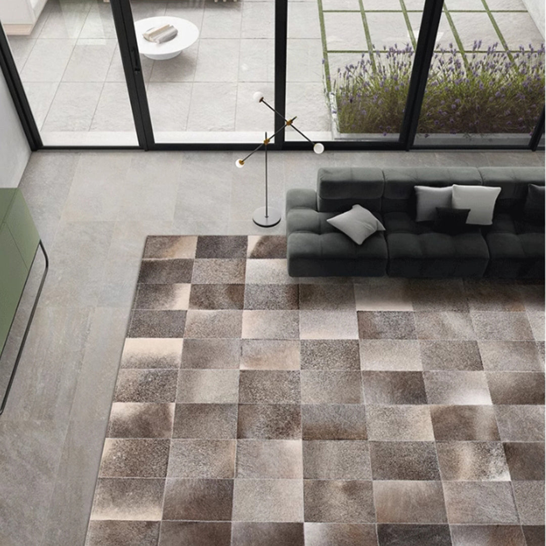 MAS-2357 Masdio LURID Modern Cowhide Leather Rug Masdio