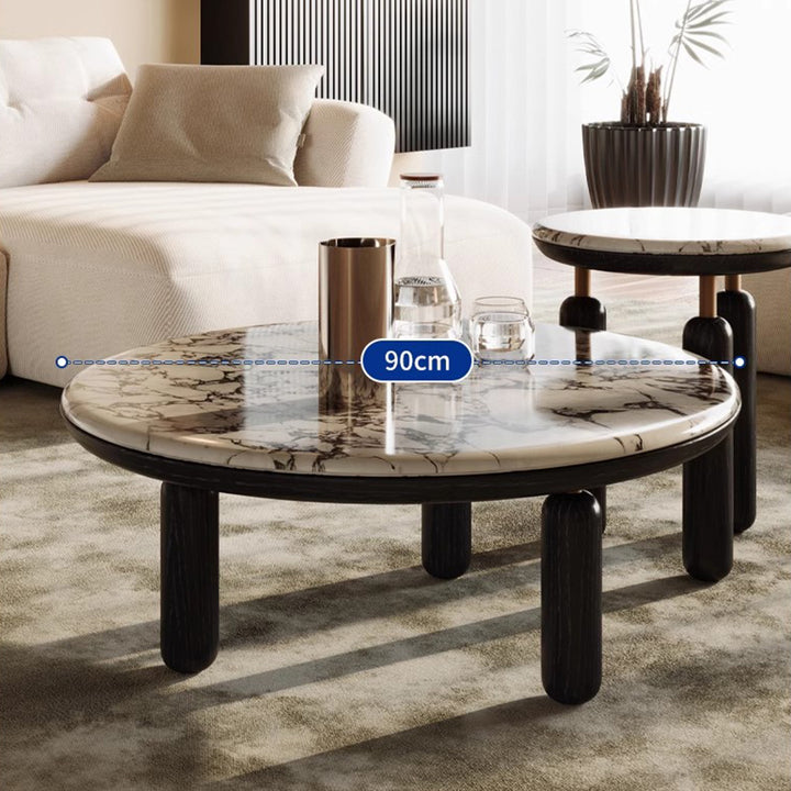 MAS-2441 Masido LEBRE Modern Round Marble Coffee Table Masdio