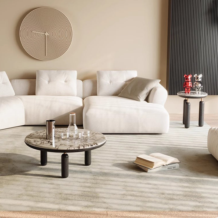 MAS-2441 Masido LEBRE Modern Round Marble Coffee Table Masdio