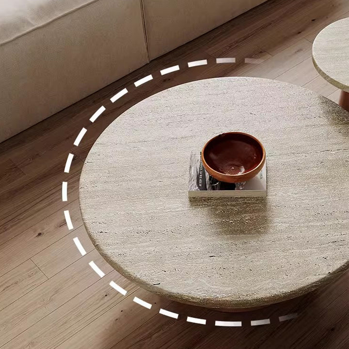 MAS-2448 Masdio KOBER Wabi Sabi Travertine Coffee Table Masdio