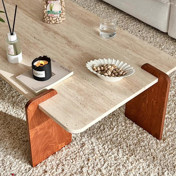 MAS-2449 Masdio PAU Wabi Sabi Travertine Coffee Table Masdio