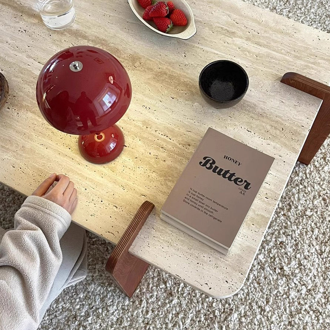 MAS-2449 Masdio PAU Wabi Sabi Travertine Coffee Table Masdio
