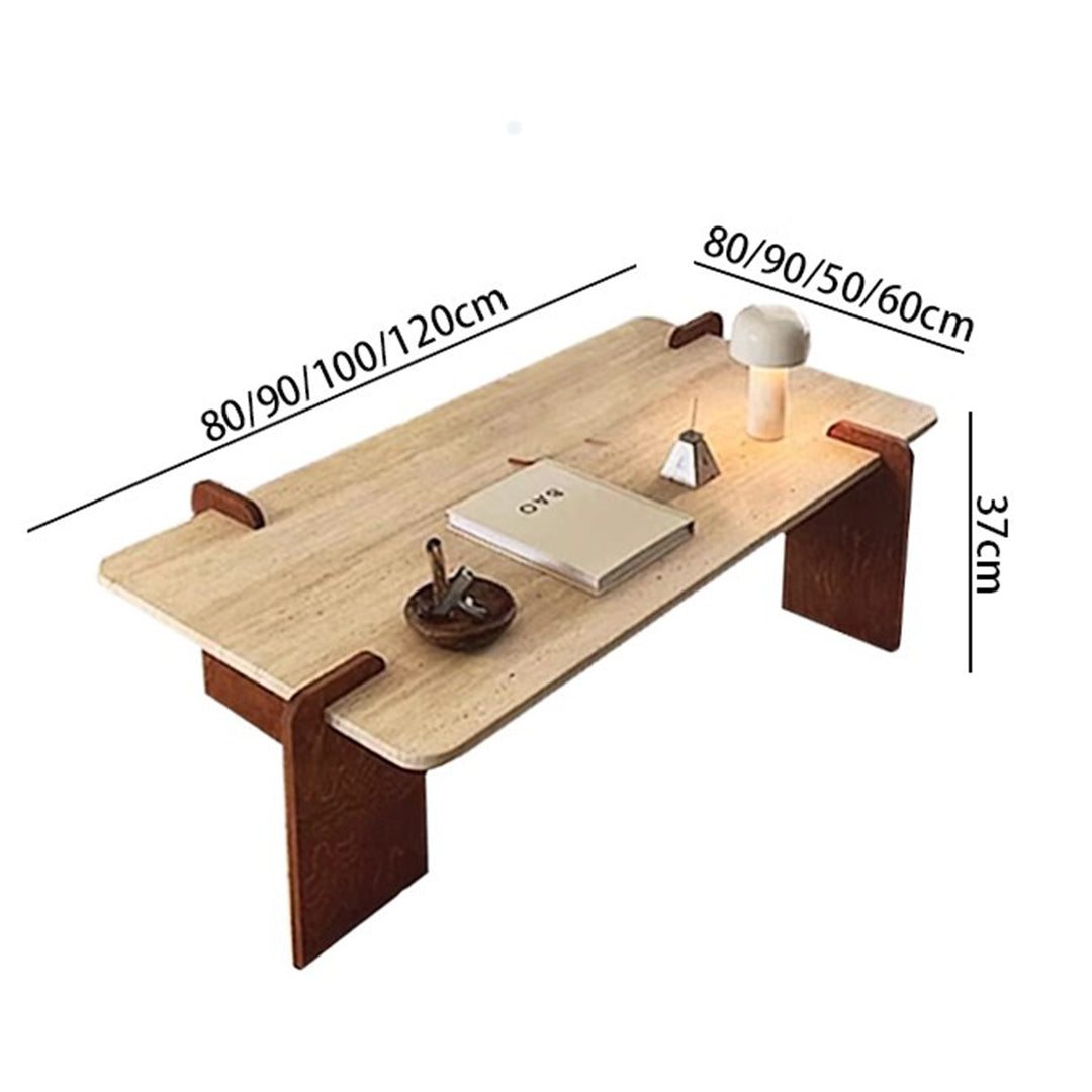 MAS-2449 Masdio PAU Wabi Sabi Travertine Coffee Table Masdio
