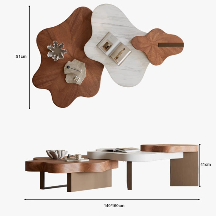 MAS-2450 Masdio KAFKA Modern Solid Wood Nesting Coffee Table Masdio