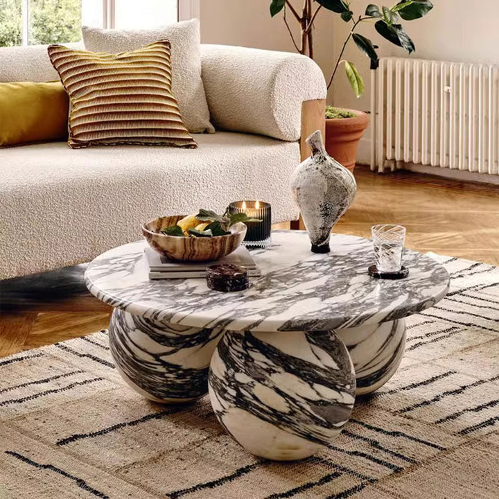 MAS-2452 Masdio MATHESON Modern Round Marble Coffee Table Masdio