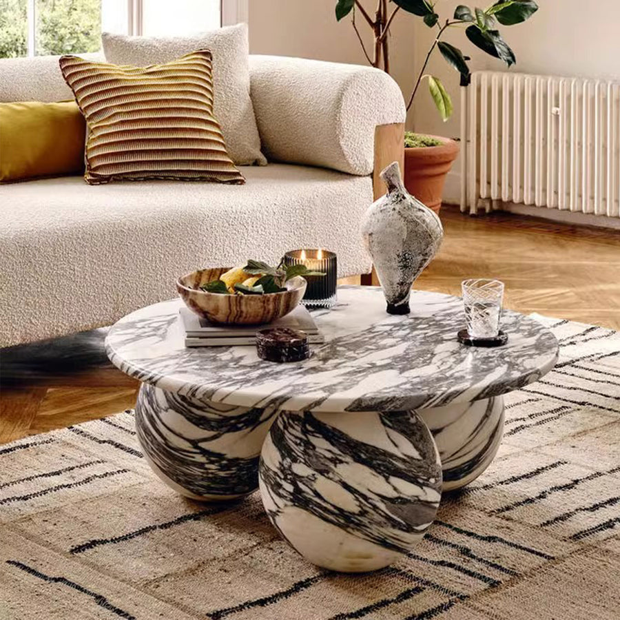 MAS-2452 Masdio MATHESON Modern Round Marble Coffee Table Masdio