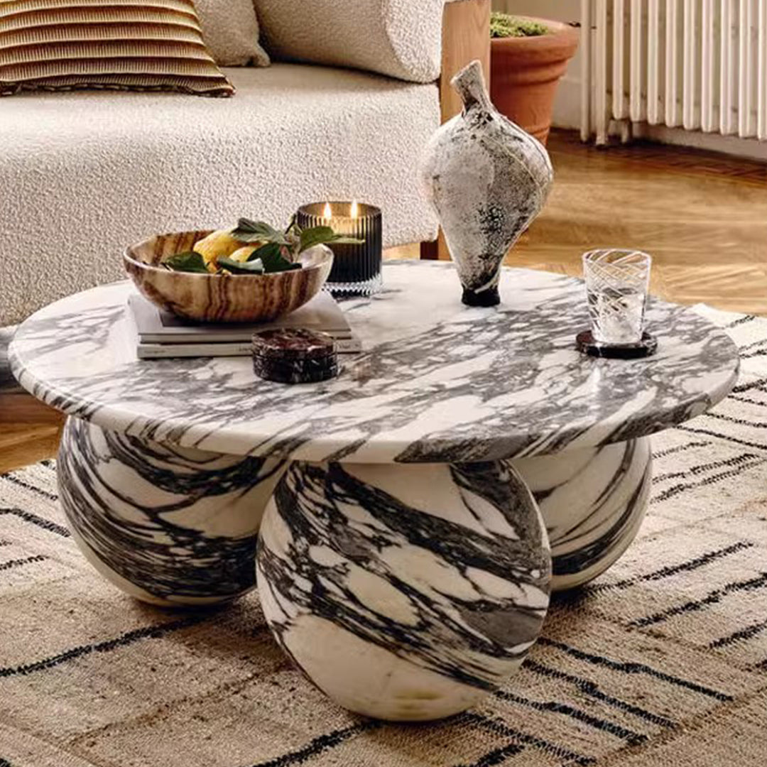 MAS-2452 Masdio MATHESON Modern Round Marble Coffee Table Masdio