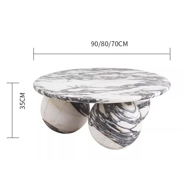 MAS-2452 Masdio MATHESON Modern Round Marble Coffee Table Masdio