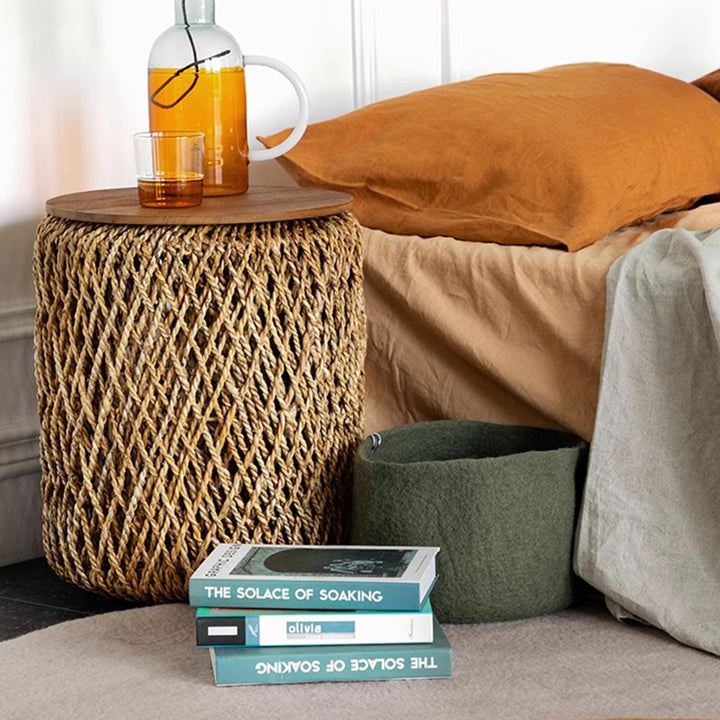 MAS-2453 Masdio MUNRO Rustic Rattan Storage Coffee Table Masdio