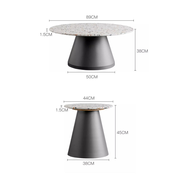 MAS-2454 Masdio BOUDICA Modern Terrazzo Coffee Table Masdio