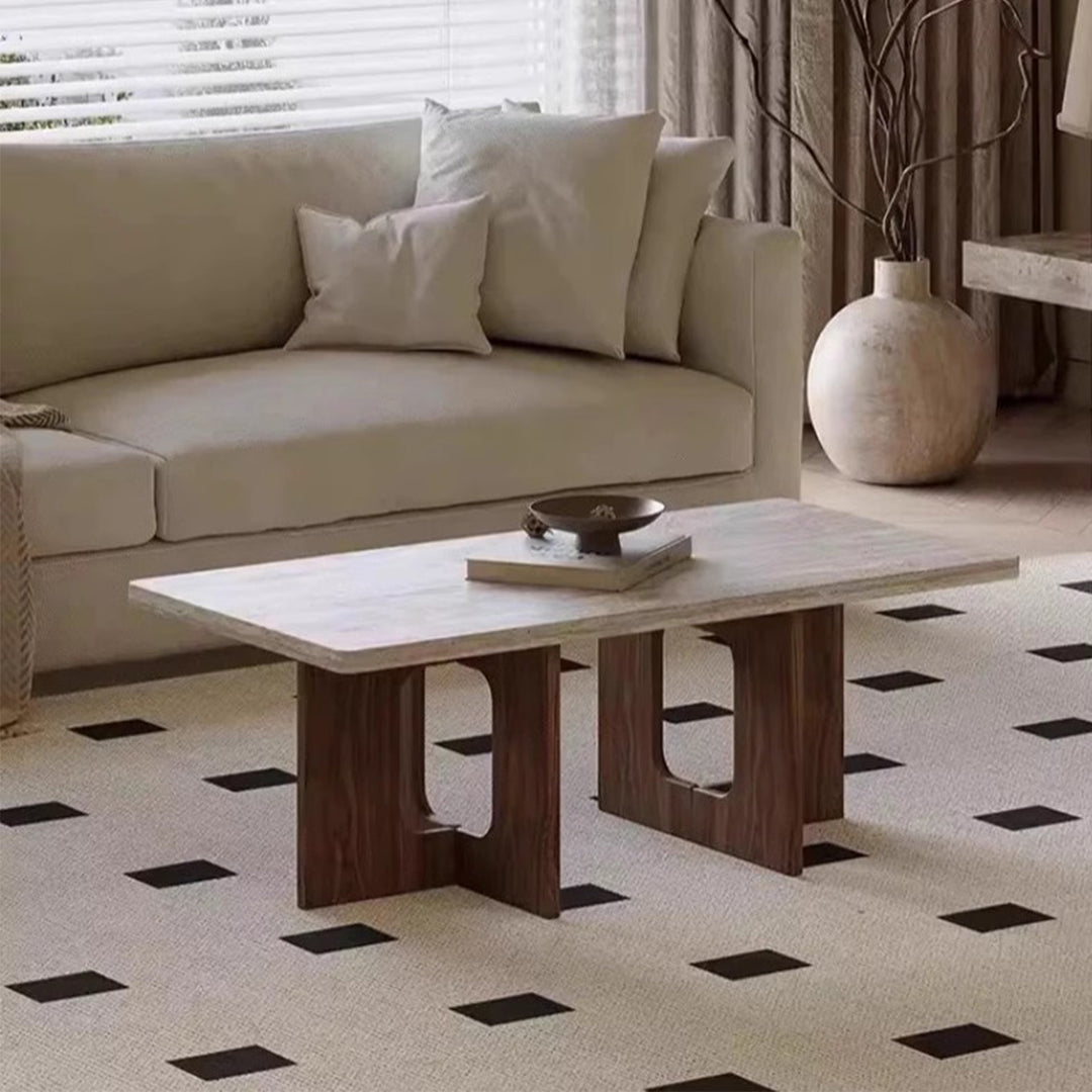 MAS-2456 Masdio NUNE Wabi Sabi Travertine Coffee Table Masdio