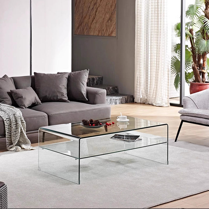 MAS-2470 Masdio BRITT Minimalist Glass Coffee Table Masdio