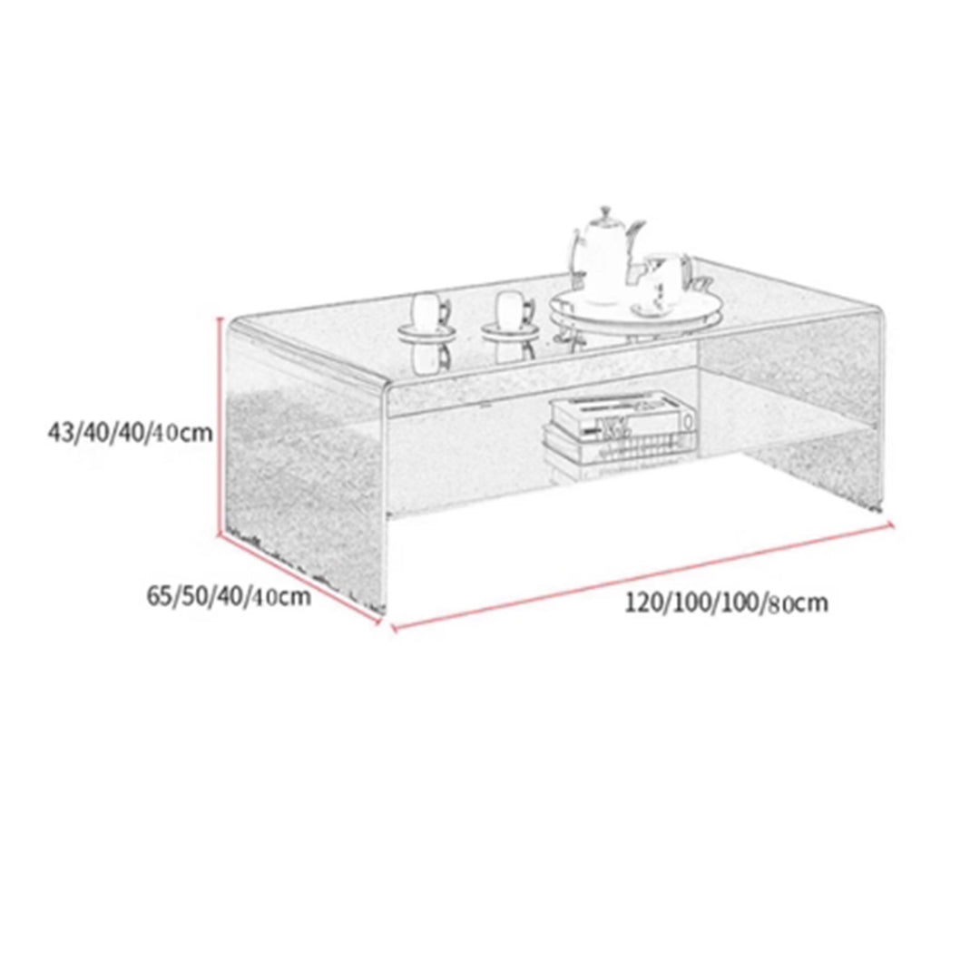 MAS-2470 Masdio BRITT Minimalist Glass Coffee Table Masdio